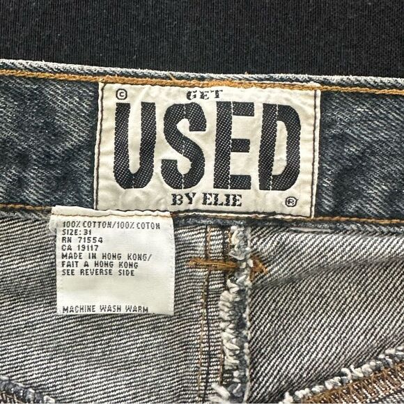 80's Vtg GET USED by Elie Denim Jeans High Waist Tapered Baggy Style Women's 28 - Picture 8 of 9